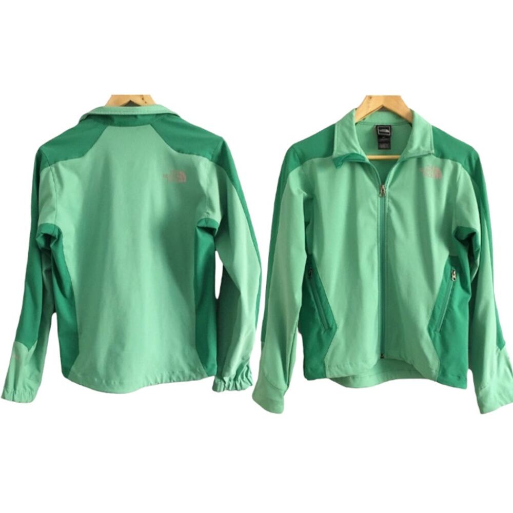 The North Face Apex Soft Shell Green Zippered Jacket Size Small